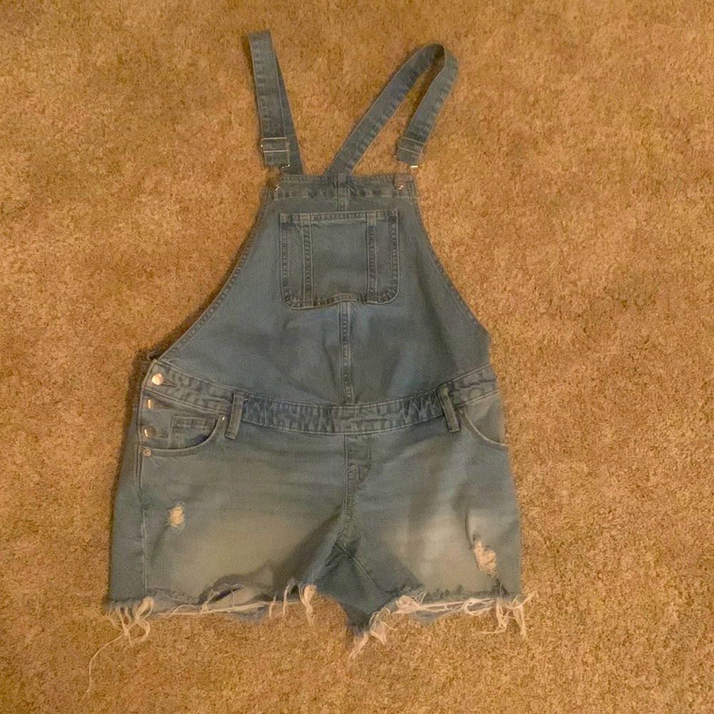 Isabel Maternity Light Wash Overalls